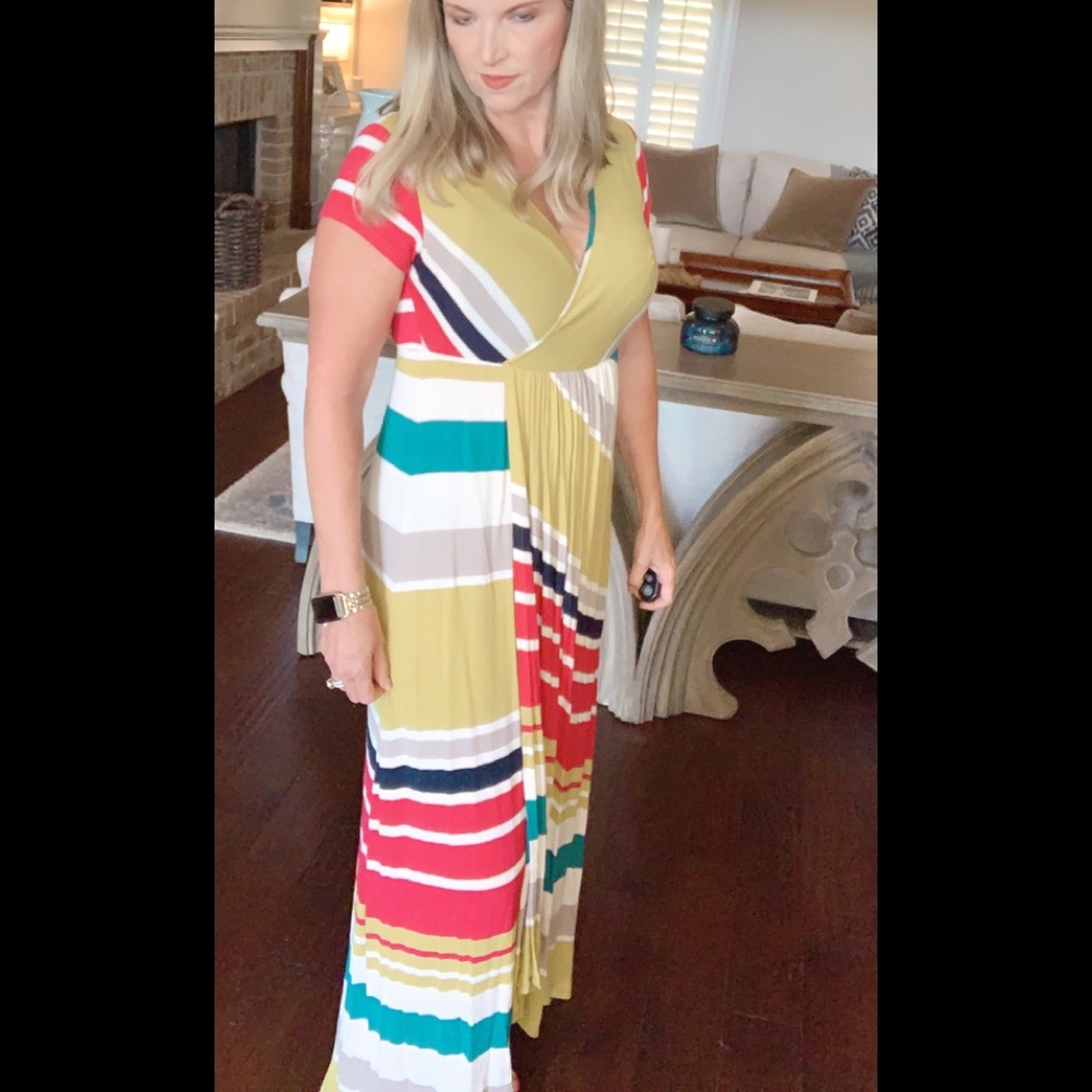 Christina striped maxi dress